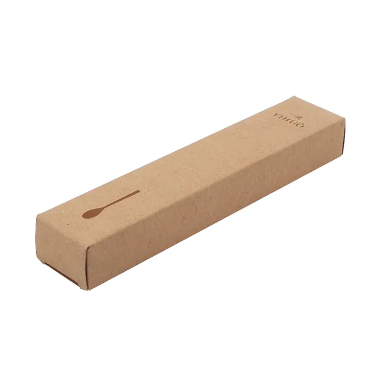 Supplier Custom Recycled Brown Paper Kraft Box For Tableware Packaging Knife Spoon Fork Set Packaging Gift Box