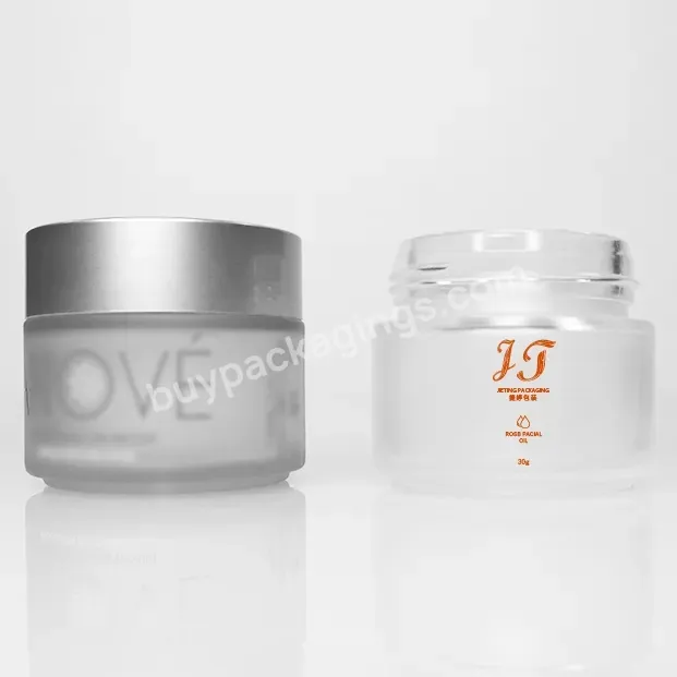 Supplier High Quality Body Scrub Butter Eye Cream 5g 10g 15g 20g 30g 50g 60g 100g Cosmetic Frosted Glass Jars - Buy Glass Jars Cosmetic White Lid,Cosmetic Glass Jar 30g,Cosmetic Skincare Glass Jar.