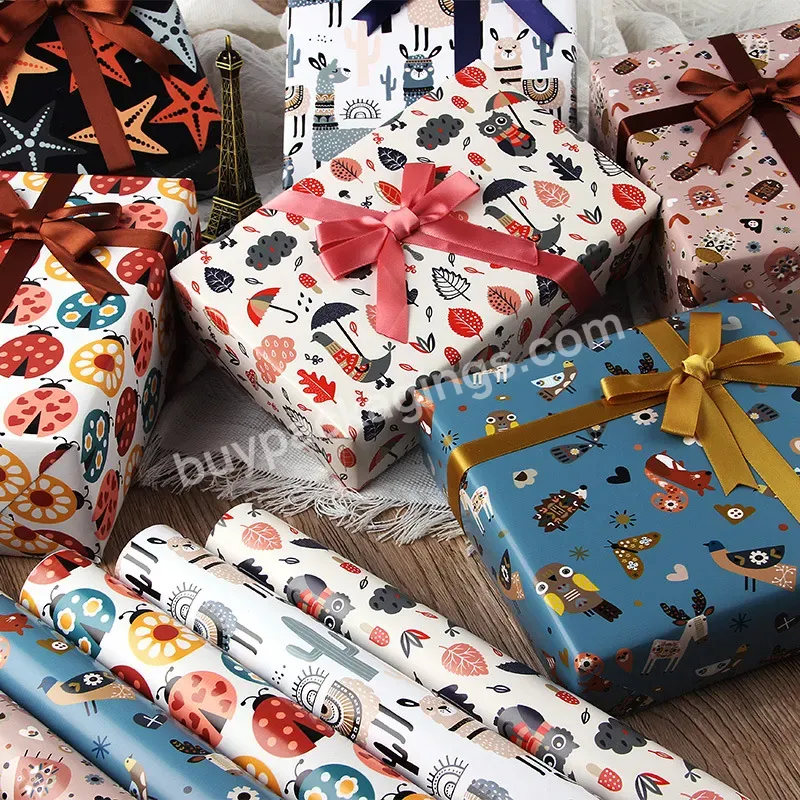 Supplier Of Birthday Gift Wrap Wrapping Paper Printed Coated Gift Paper