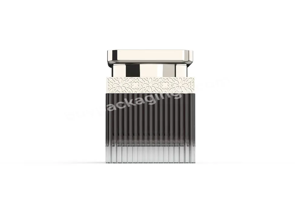 Supplier Wide Mouth Black Square Luxury Bakhoor Glass Jars