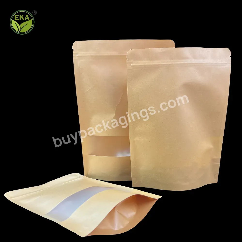 Sustainable Compostable Eco Friendly Kraft Paper Bag Tea Packing Food Packaging Paper Bag With Your Own Logo
