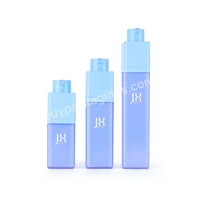 Sustainable Refillable 15ml 30ml 50ml Square Plastic Cosmetic Airless Fine Mist Spray Pump Bottle