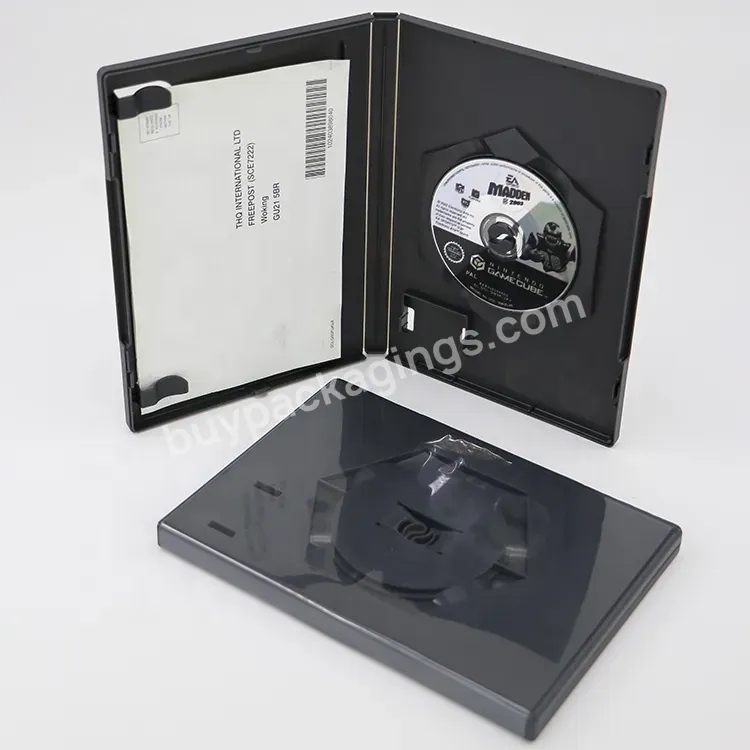 Switch Plastic Gaming Cd Dvd Single Disc Box Black Color Universal Game Case For Nintendo Game Cube