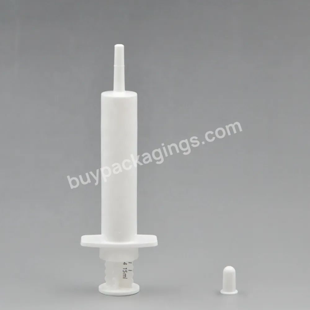 Syringe Manufacturers Supply Plastic 15ml Syringe Animal Vitamin Pastes Oral Medicine Syringe Packaging For Animal