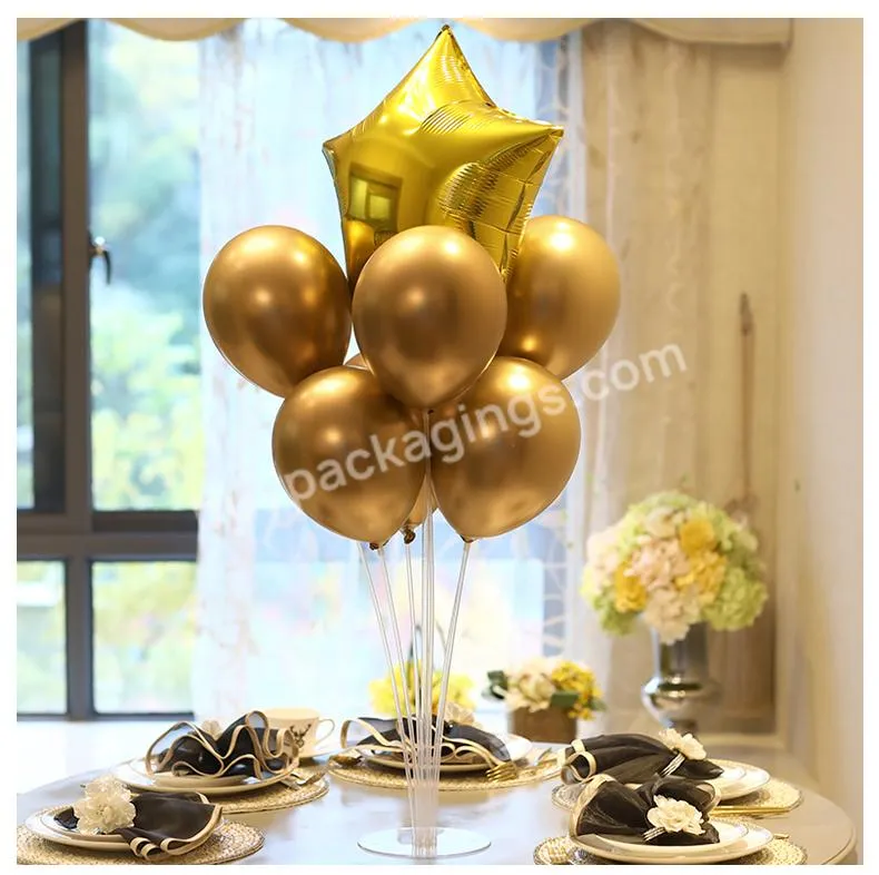 Table Floating Birthday Balloon Stick Latex Balloon  Letter Balloons Supporting Rod Ballon Holder