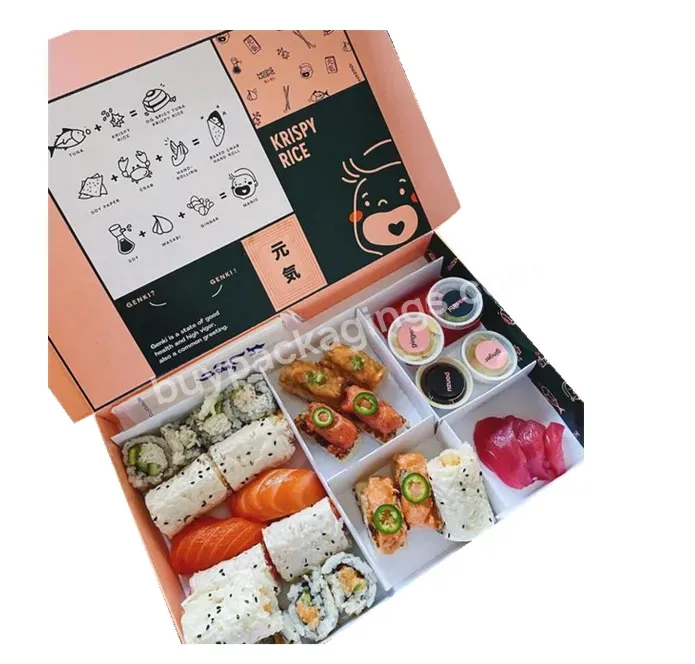 Take Out Box Custom Size Printed Disposable Food Lunch Paper Packaging Take Away Box
