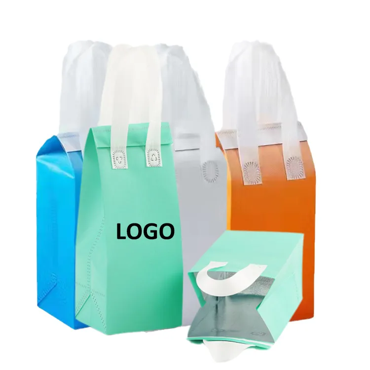 Takeaway lamination ice cream aluminum foil milk tea coffee yogurt single cup small non woven insulated cooler bag