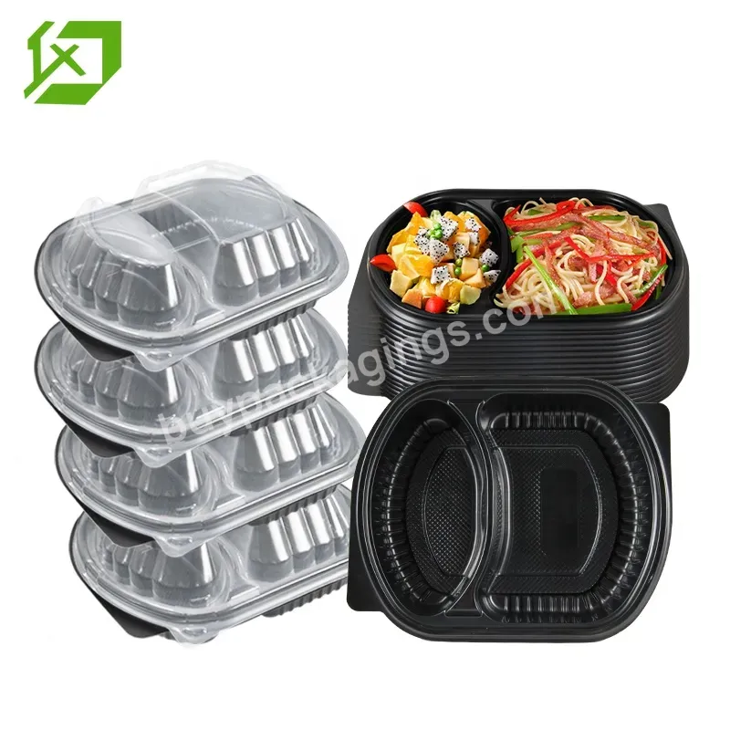 Takeaway Microwave 2 Compartment Pp Disposable Plastic Safe Food Container - Buy Pp Disposable Plastic Food Container,Plastic Microwavable Food Container,2 Compartmen Plastic Microwave Safe Food Container.