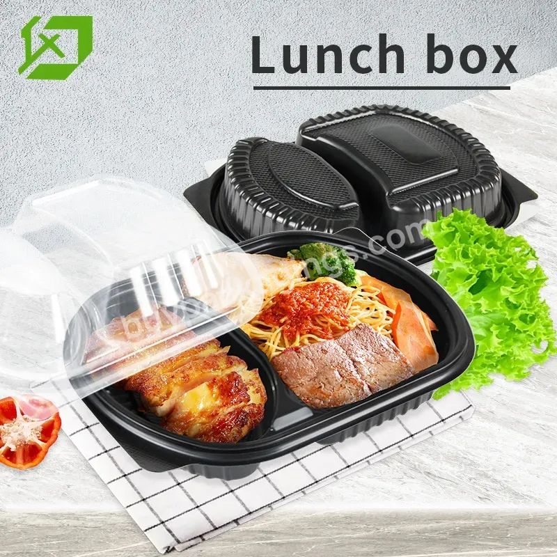 Takeaway Microwave 2 Compartment Pp Disposable Plastic Safe Food Container