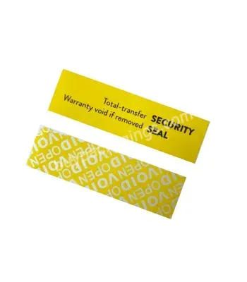 Tamper Proof Security Seal Label Void Sticker Logo Custom Packaging Printing