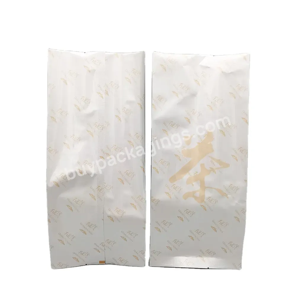 Tea Bags Side Gusset Film Pouch Heat Seal Aluminum Foil Plastic Food Packaging Stand Up Mylar Bags Moisture Proof Custom Logo