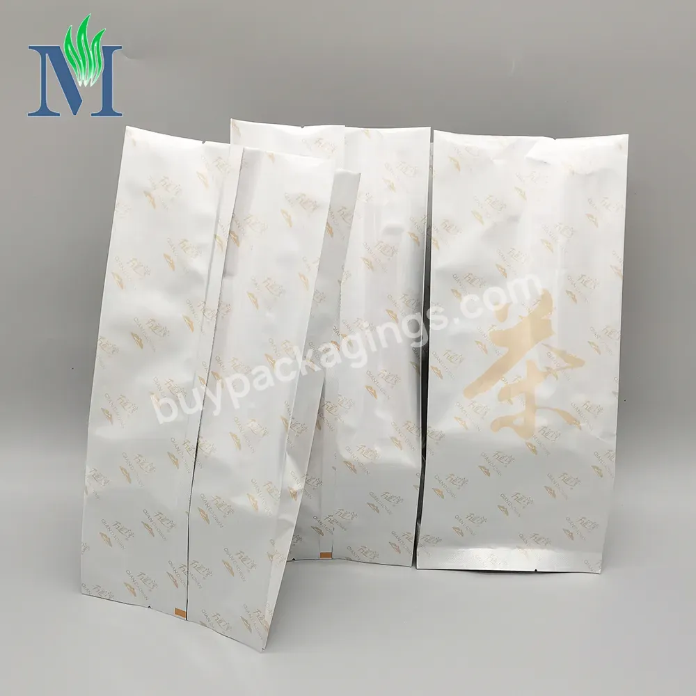 Tea Bags Side Gusset Film Pouch Heat Seal Aluminum Foil Plastic Food Packaging Stand Up Mylar Bags Moisture Proof Custom Logo