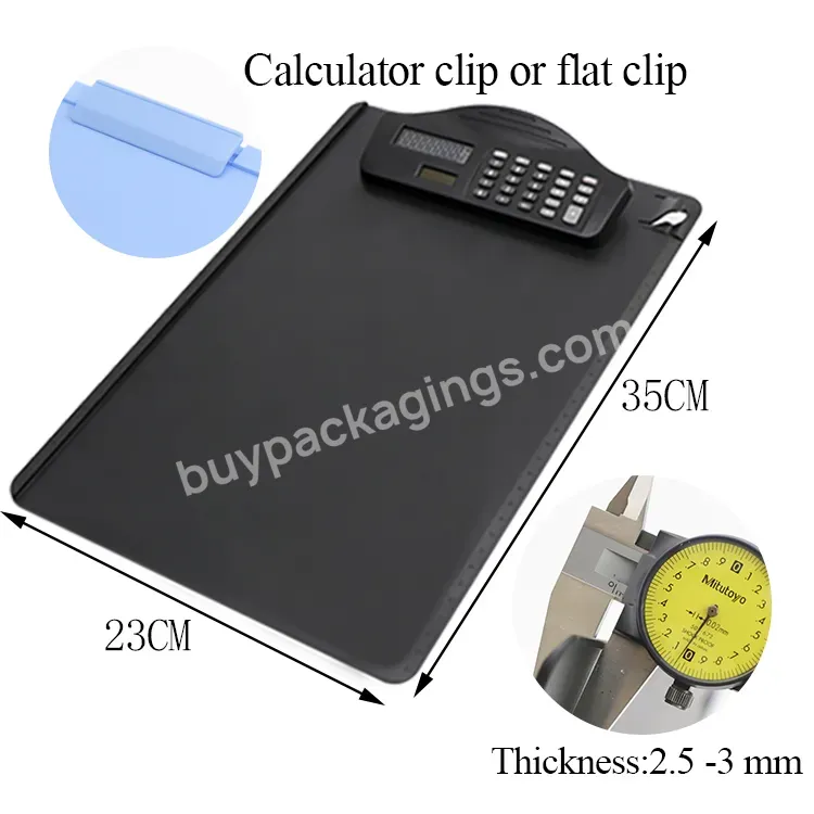 Teacher Coach Writing Clip Board With Mini Calculator Plastic File Folder Wholesale Customized Black Exam Pad Clipboard - Buy Exam Pad Clipboard,Plastic File Folder,Writing Clip Board.