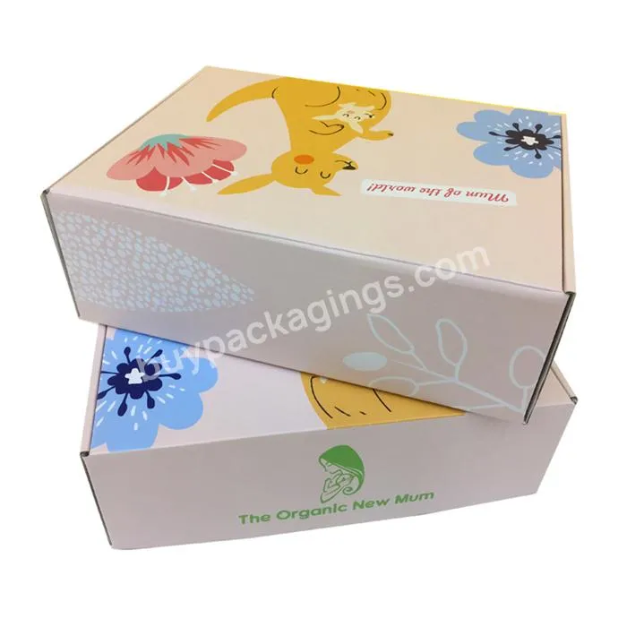 tear strip  gradient folding corrugated carton mailer boxes custom printed embossing shipping box 20x25