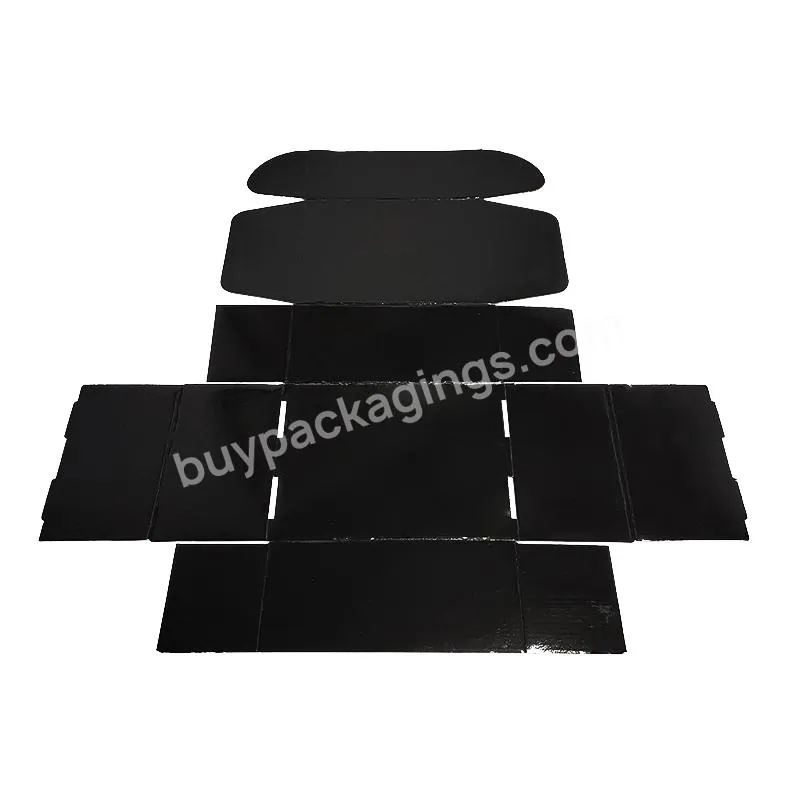 tear strip  gradient kraft mailer box mailing black hat shipping box