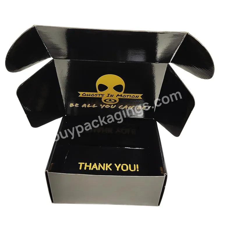 tear strip  gradient kraft mailer box mailing black hat shipping box