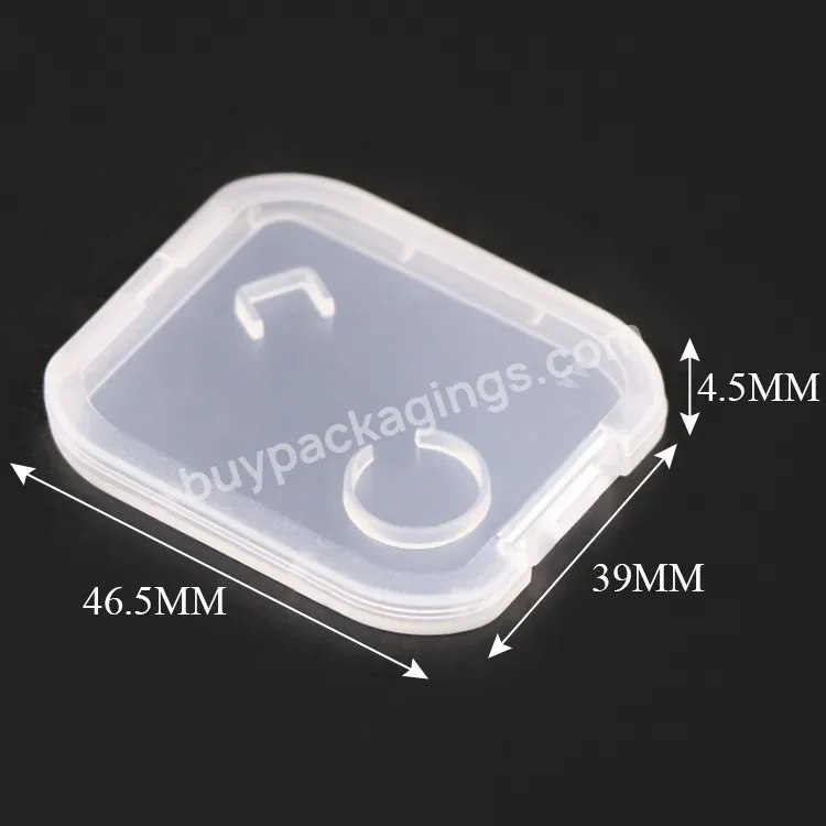 Tf Sd Transparent Plastic Electronic Accessories Memory Card Case Holder Free Sample