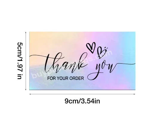 Thank You For Supporting My Small Business Reflective Laser Appreciate Cards Greeting Postcard For Online Retail Shopping