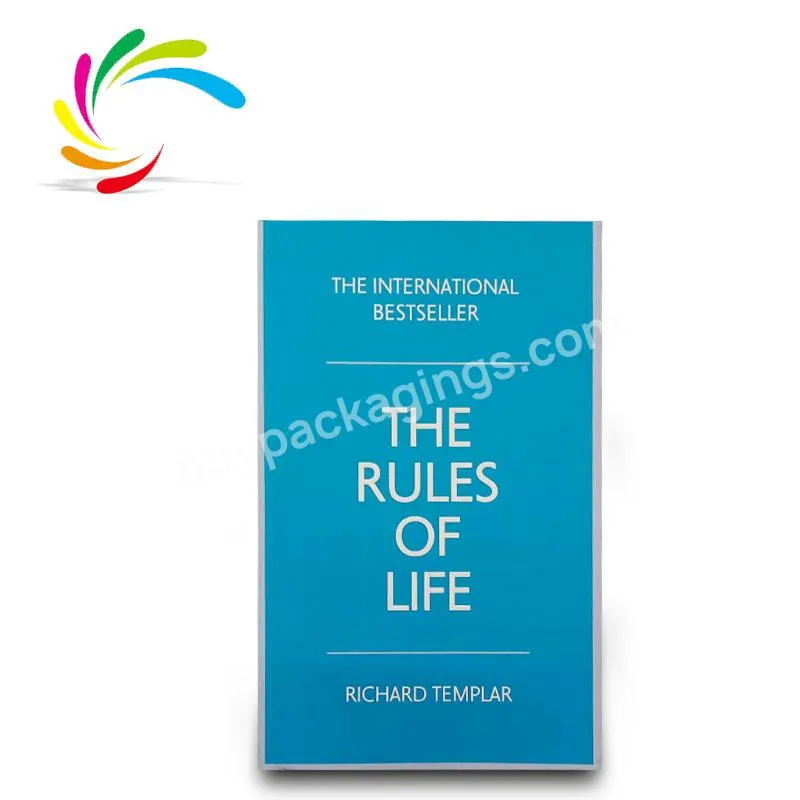 The International bestseller Book THE RULES OF LIFE factory direct sale cheap custom perfect binding soft cover book printing