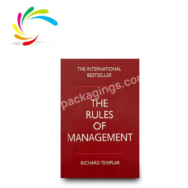 The International bestseller Book THE RULES OF MANAGEMENT factory wholesale cheap custom soft cover book printing