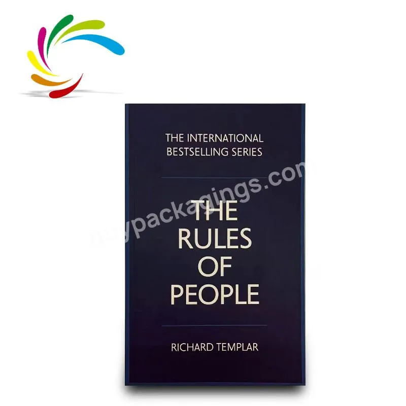 The International bestselling Book THE RULES OF PEOPLE factory direct sale cheap custom perfect binding soft cover book printing