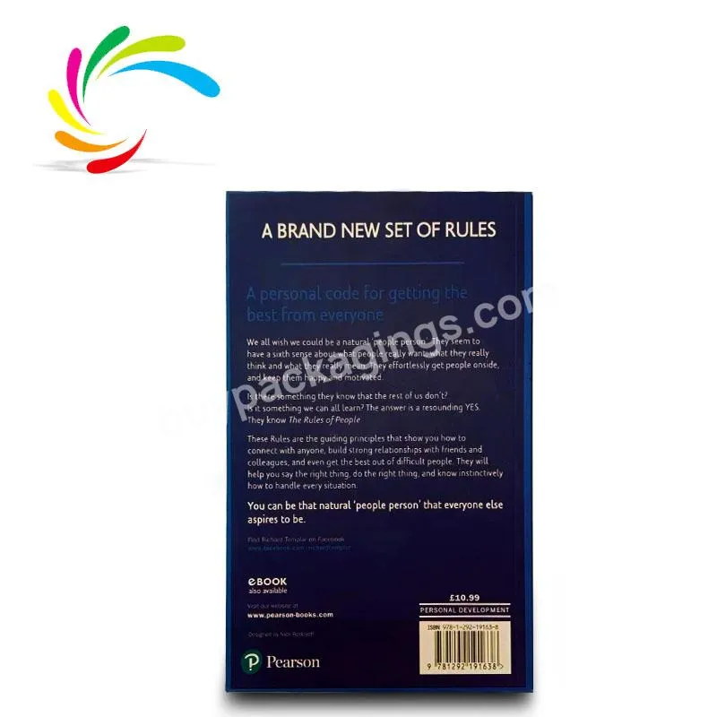 The International bestselling Book THE RULES OF PEOPLE factory direct sale cheap custom perfect binding soft cover book printing