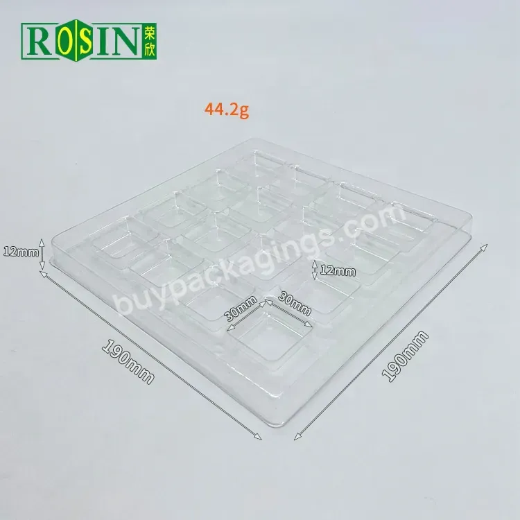 Thermoforming 16 Cavity Clear Blister Plastic Inner Candy Chocolate Truffles Packaging Tray For Chocolate Boxes