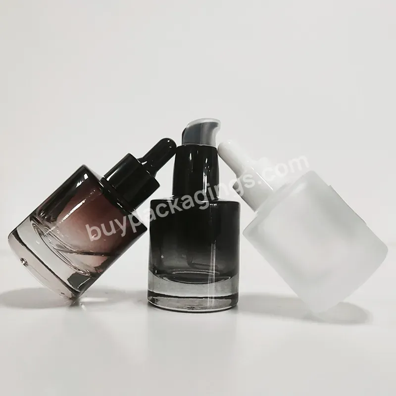 Thick Bottom 1oz 30ml Luxury Cosmetic Packaging Hair Oil Serum Bottle Dropper Glass Bottle With Box