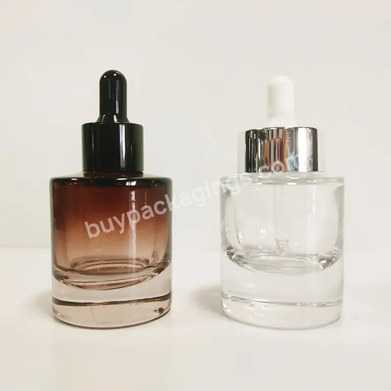 Thick Bottom Serum Glass Dropper Bottle Cosmetic Packaging Glass Bottle With Pump 30 Ml 15ml