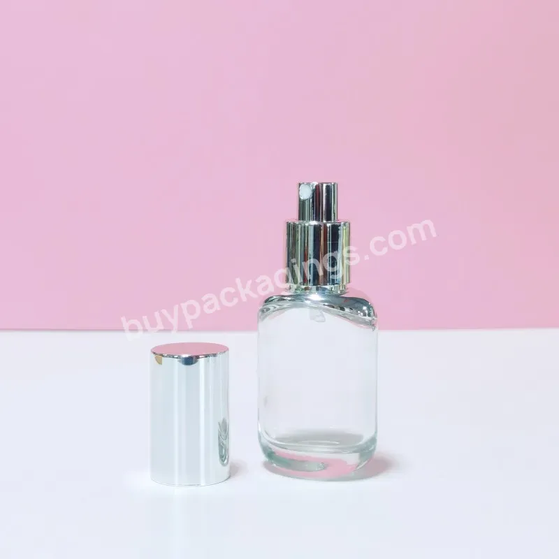 Thick Bottom Transparent 30ml Empty Glass Cosmetic Bottle Square Dropper Empty Essence Essential Oil Bottle