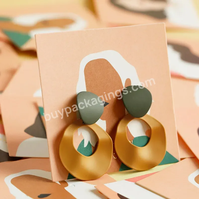 Thick Paper Tags For Diy Ear Studs And Earrings Custom Jewelry Card Earring Displays - Buy Earring Displays,Earring Business Cards,Hanging Earring Cards.