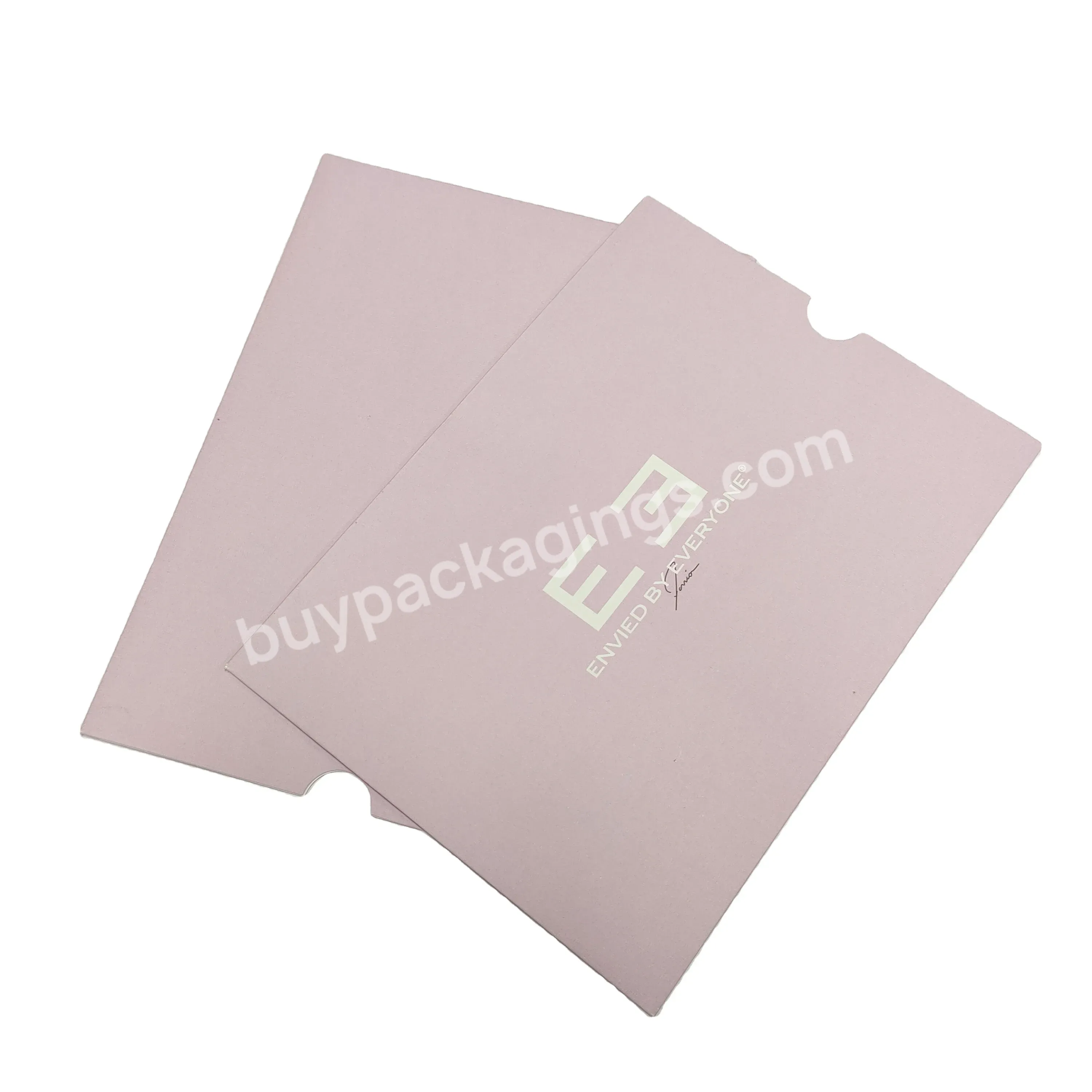 Thickness Kraft Paper Envelope Custom Uv Coating Logo For Gift Card With Heart Shape