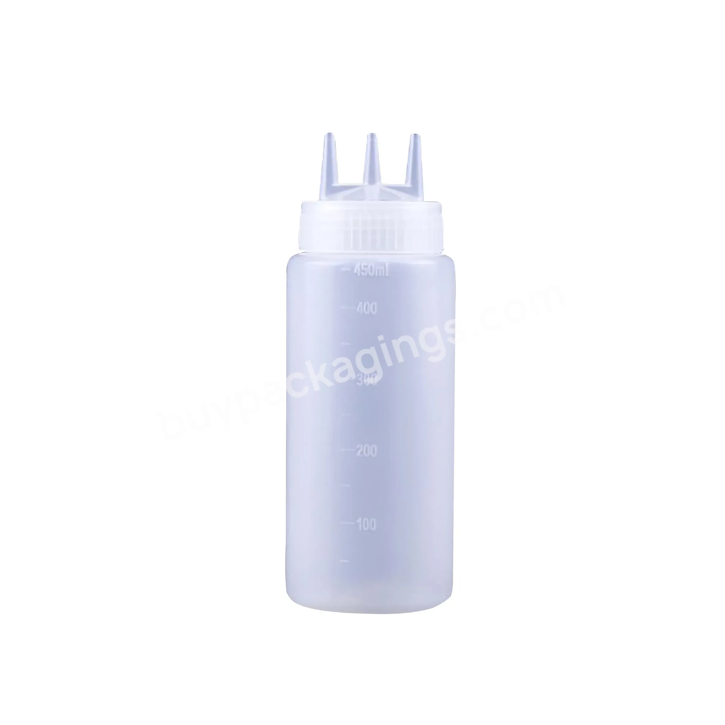 Three Holes Squeezed Hot Sauce Bottle Pe Salad Dressing Bottle Plastic Pe Seasoning Bottle