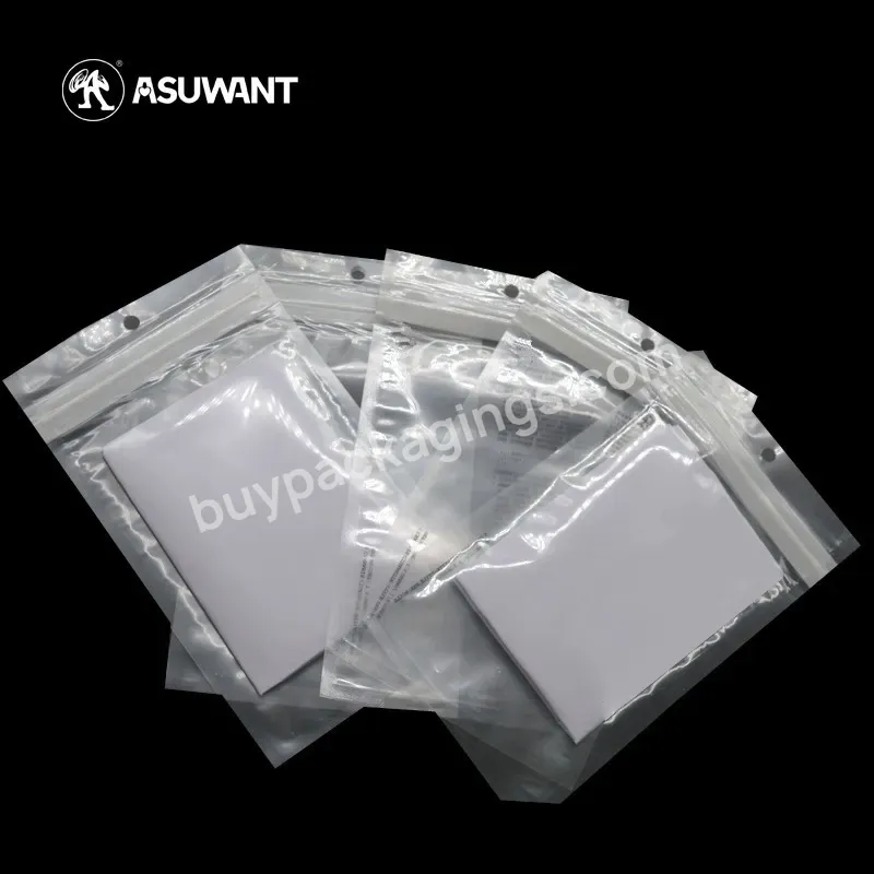 Three Side Heat Seal Clear Transparent Compostable Pla Biodegradable Zipper Recycle Plastic Bag