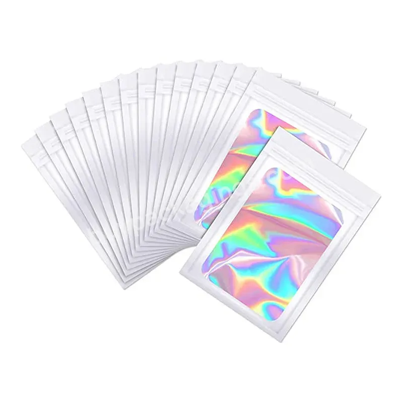 Three Side Seal With Window Mylar Holographic Bag - Buy Mylar Holographic Bag,Mylar Holographic Bag With Window,Three Side Seal Mylar Holographic Bag.