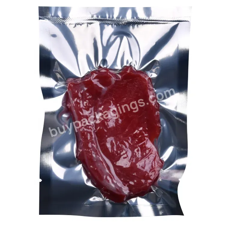 Three-side Sealing Aluminum-plated Vacuum Bag Polyester Film Storage Food Packaging Bag For Meat