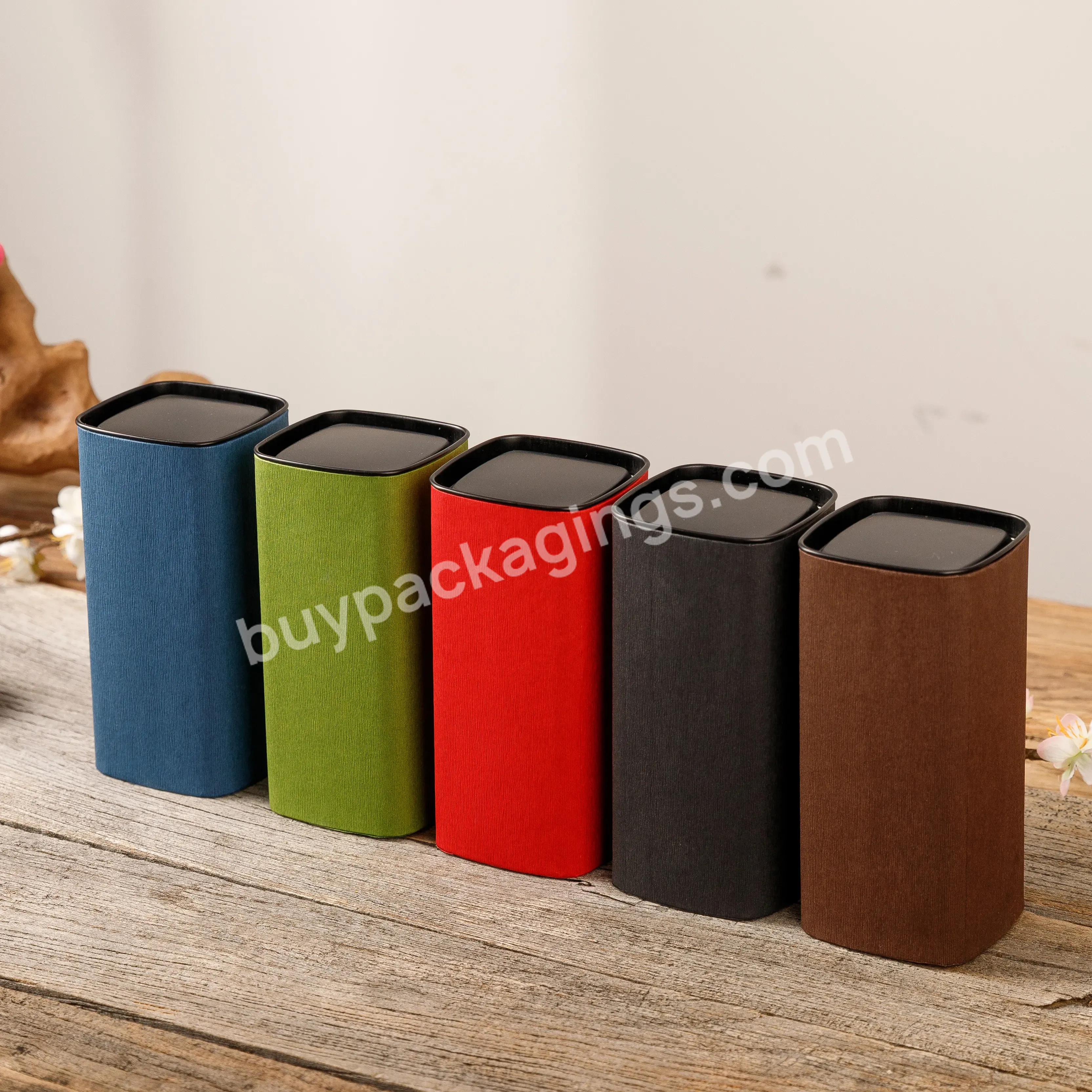 Tianyi Packing Custom Eco Kraft Paper Square Wrapping Paper Tubes Competitive Promotional Biodegradable Cardboard Tea Containers