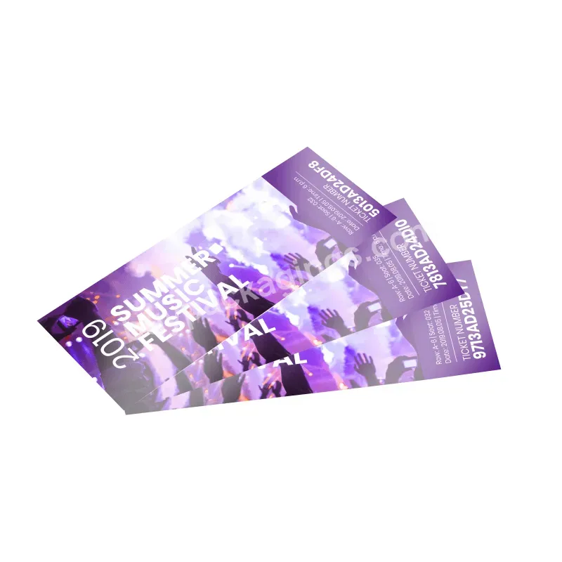 Ticket Printing Service Movie Ticket Concert Ticket