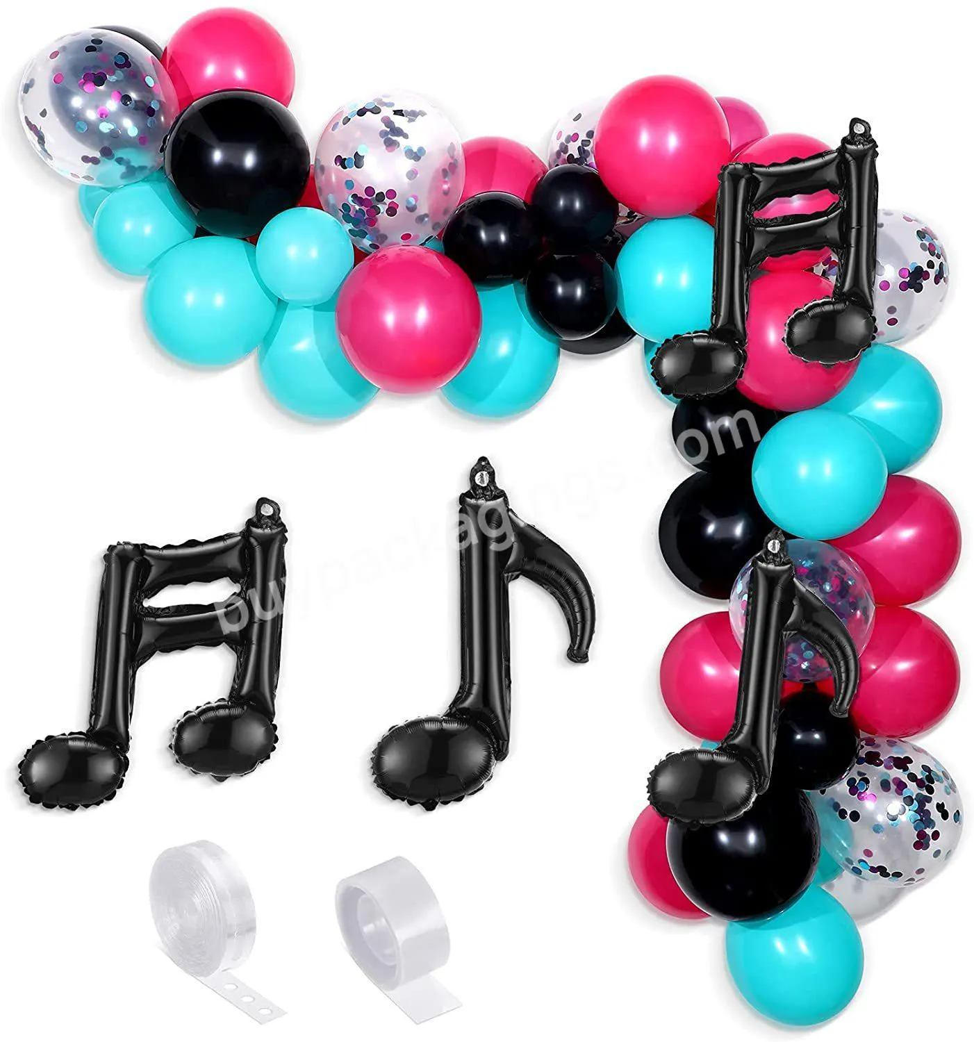 Tik Tok Balloon Set Tiktok Tiktok Tik Tok Theme Party Decoration Musical Note Music Aluminum Film Balloon