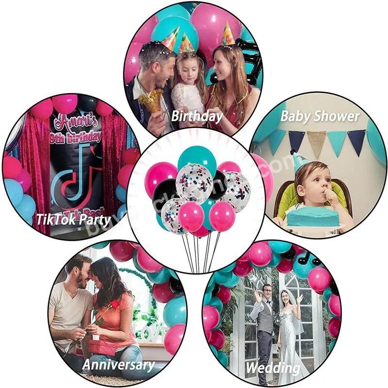 Tik Tok Balloon Set Tiktok Tiktok Tik Tok Theme Party Decoration Musical Note Music Aluminum Film Balloon