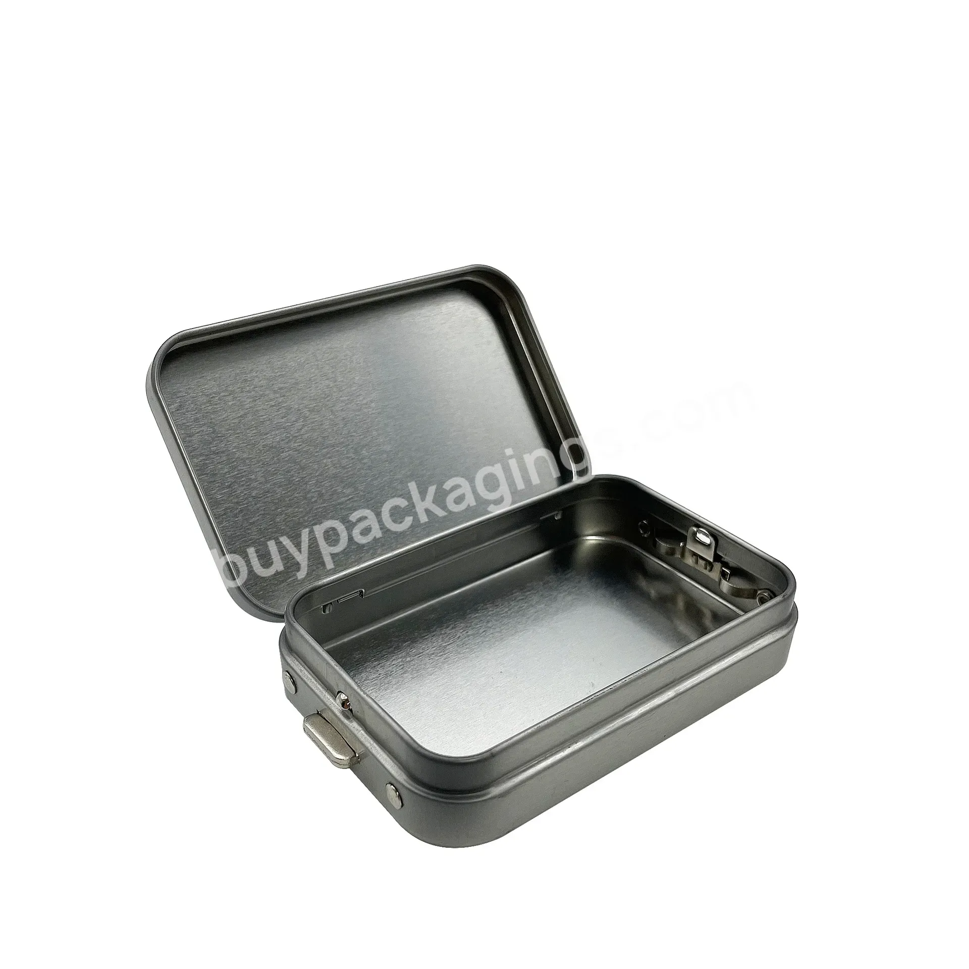 Tin Factory Low Moq Printing Logo Metal Packing Food Grade Child Proof Resistant Cr Tin Box