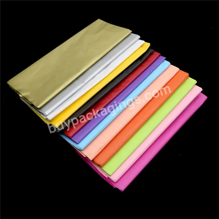 Tissue Paper Custom Logo 10 Pieces Of Colored Thin Paper Gift Flower Wrapping Tissue Paper Packaging