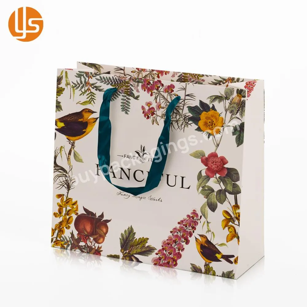 Top Quality Custom Printed Paper Bag For Gift Clothes Packaging Private Label Emballages Sacs Shopping Bag With Handle