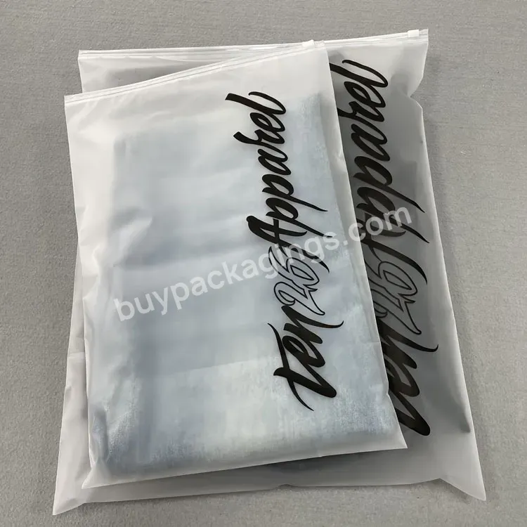 Top Quality Custom Zipper Lock Frosted Packing Plastic Bag For Clothes Plastic Packaging Zipper Clothing Bag