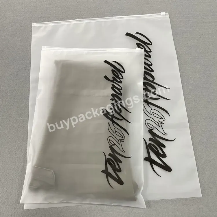 Top Quality Custom Zipper Lock Frosted Packing Plastic Bag For Clothes Plastic Packaging Zipper Clothing Bag