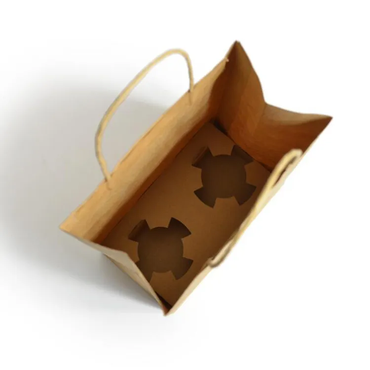 Top-ranking product wholesale custom logo eco friendly brown fast food take away kraft paper bag