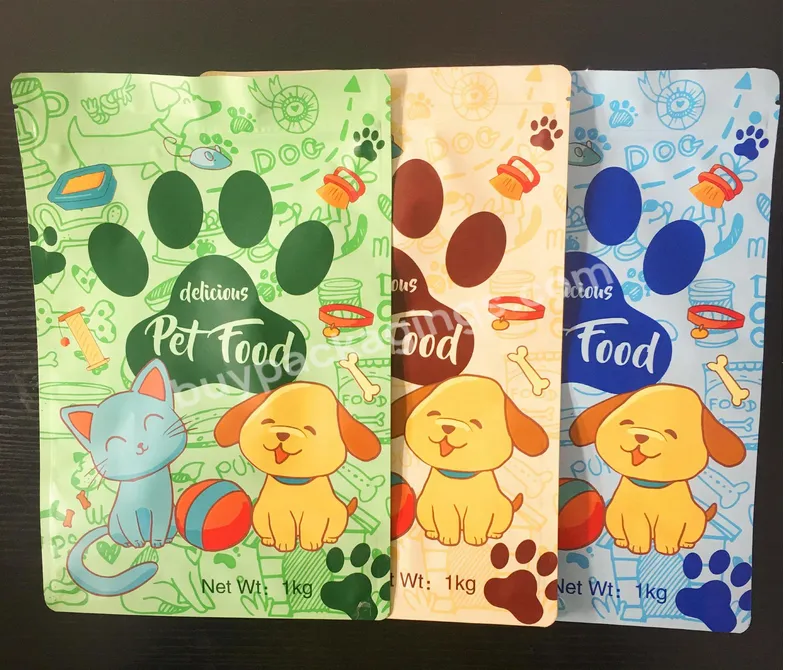 Top Resealable Bottom Gusset Animal Feed Pet Food Packaging Bag Box Pouch Flat Bottom Zipper Bag