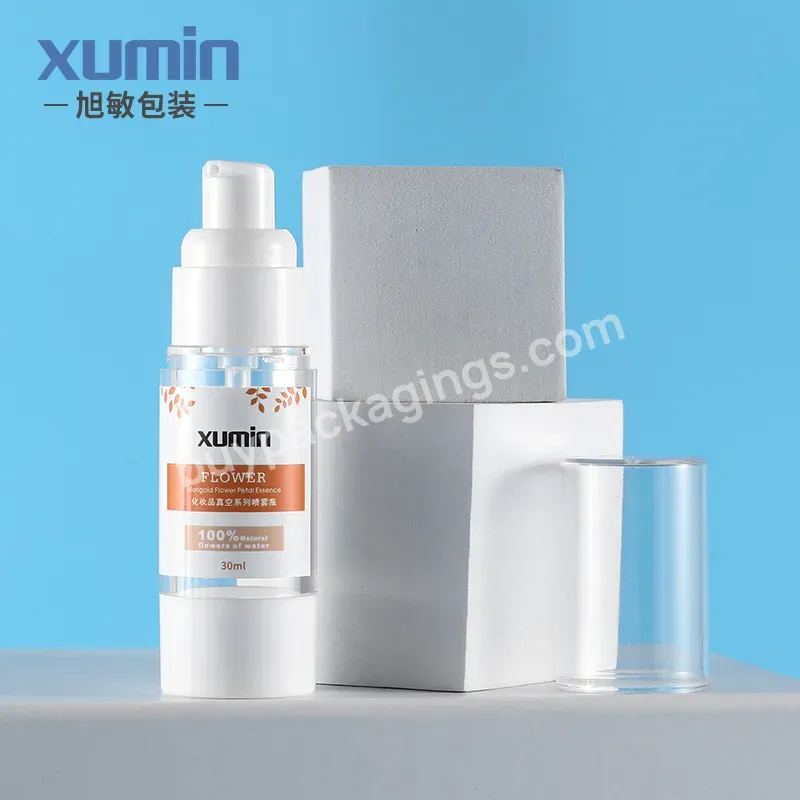 Transparent 30ml Plastic Spray Bottle 15ml Airless Cosmetic Plastic Bottle