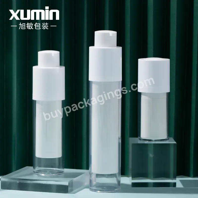 Transparent Airless Pump Bottle 15ml 30ml 50ml Skincare Airless Pump Bottle