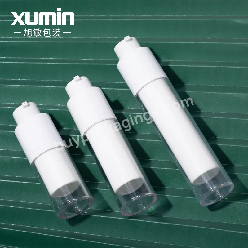 Transparent Airless Pump Bottle 15ml 30ml 50ml Skincare Airless Pump Bottle